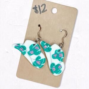 6348. Resin Earrings Cowgirl Hat Cactus
